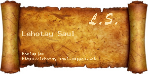 Lehotay Saul névjegykártya